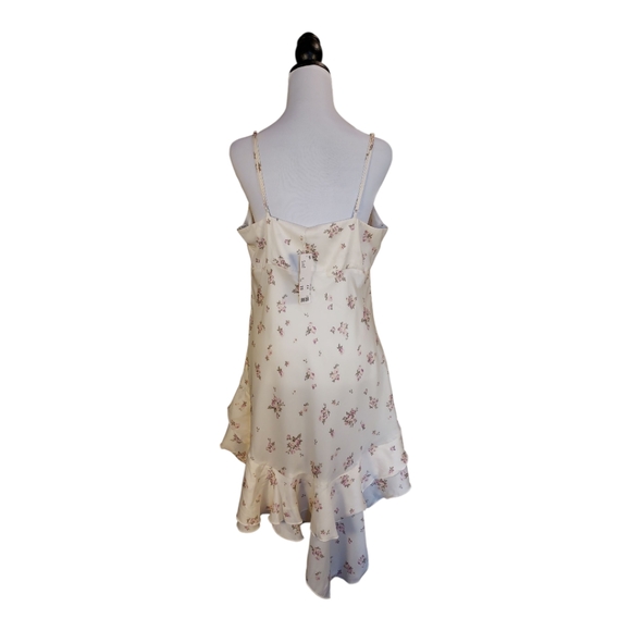 Urban Outfitters Kimchi Blue NWT Cream Pink Kitten Asymmetrical Dress Size XL - Picture 4 of 11